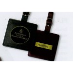 3" Square Leatherette Bag Tag w/ Club Lorente 2" Coin with Logo