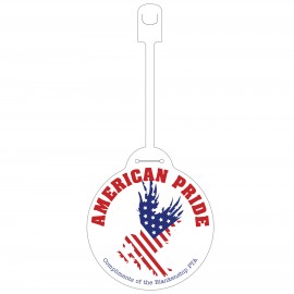 Personalized Round Plastic Easy-Lock Bag Tag (Spot Color)  Personalized Round Plastic Easy-Lock Bag Tag (Spot Color)