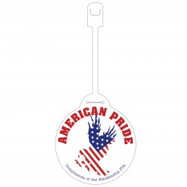 Personalized Round Plastic Easy-Lock Bag Tag (Spot Color)