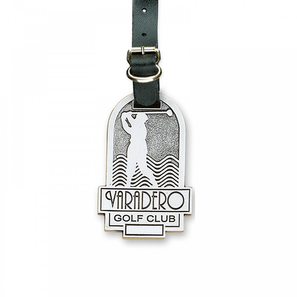 Solid Pewter Golf Tag with Logo