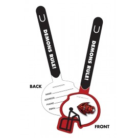 Plastic Football Helmet I.D. Tags UV-Coated (1S) - 3.25x9.5 - 10 pt with Logo