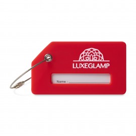 Silicone Luggage Tag - Red with Logo