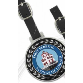 Custom 2.5" ColorQuick Bag Tag Nickel Plate