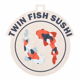 Custom Shape Wood Bag Tags with Logo
