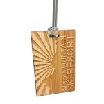 Custom Laser Etched Bamboo Bag Tags (4-9 SQ) with Logo