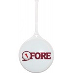Round Plastic Bag Tag with Self Strap with Logo