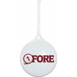 Round Plastic Bag Tag with Self Strap with Logo  Round Plastic Bag Tag with Self Strap with Logo