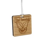 Custom Laser Etched Bamboo Bag Tags (4-9 SQ) with Logo