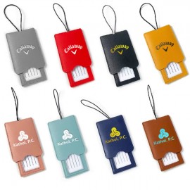 Personalized Soft PU leather Luggage Tags With Elastic Strip