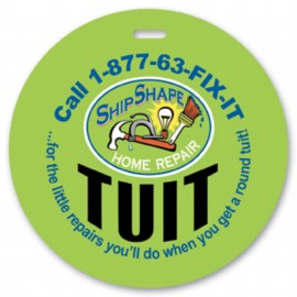 Full Color Write On Tag (Circle 4") with Logo  Full Color Write On Tag (Circle 4") with Logo
