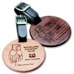 Personalized Round Wood Bag Tag
