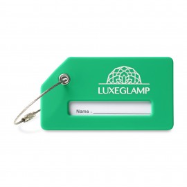 Silicone Luggage Tag - Kelly Green with Logo