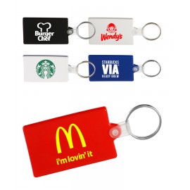 Rectangle Soft Key Tag Keychain with Logo