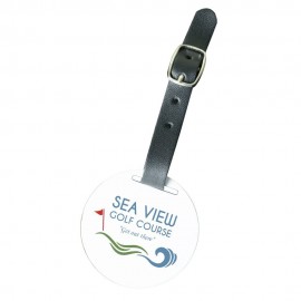 Round Metal Bag Tag with Logo