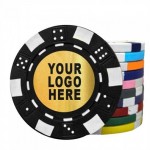 Gold Foil Stamped Dice Poker Chips Logo Printed
