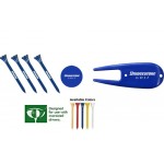 Golf Pack w/ 4 Tees, 1 Ball Markers & 1 Repair Tool Logo Printed