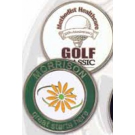 Custom Branded Jumbo Marker 1.25" Custom w/ Putting Alignment or Custom Back - 3/4" Enamel