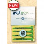 Custom Branded Headcard Golf Tee Poly Bag Pack w/ Four 2 3/4" Tees & 1 Marker