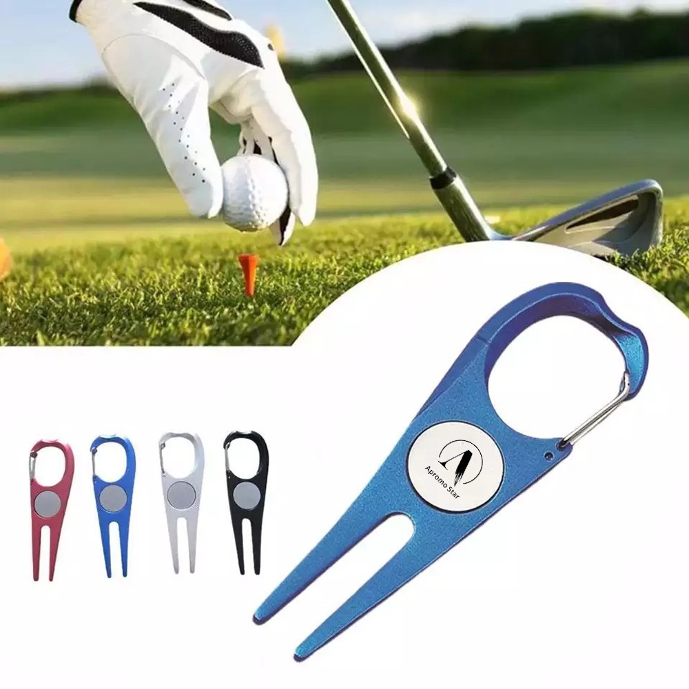 Aluminum Divot Tool With Ball Marker with Logo Aluminum Divot Tool With Ball Marker with Logo