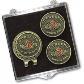 Classic Hat Clip & Ball Marker Kit with Logo  Classic Hat Clip & Ball Marker Kit with Logo