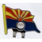 Arizona Flag Stock Hat Clip with Logo