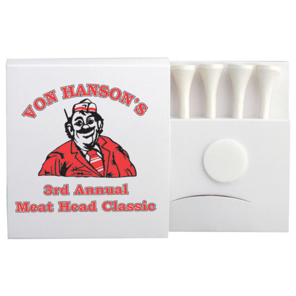 Logo Printed Matchbook 5-Tee Holder With Ball Marker