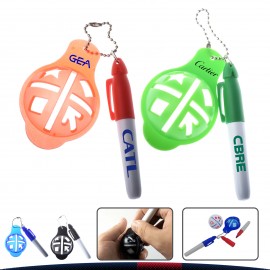 Logo Printed Simple Golf Ball Liner Marker Set  Logo Printed Simple Golf Ball Liner Marker Set