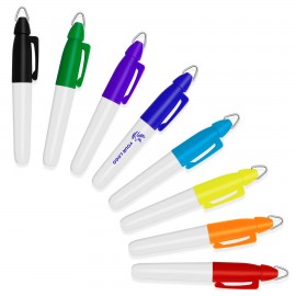 Logo Printed Portable Fine Tip Golf Permanent Marker With Keychain