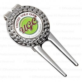 Logo Printed Divot Tool with Removable Ball Marker