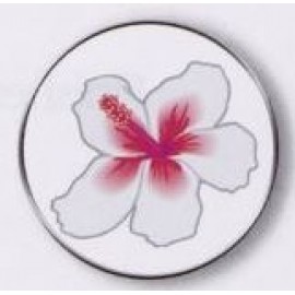 Custom Imprinted Hibiscus Stock Ball Markers  Custom Imprinted Hibiscus Stock Ball Markers