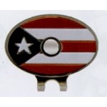 Stock Puerto Rico Flag Hat Clip with Logo