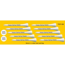 Logo Printed Golf Combo Pack - 10 Tees / 2 Ball Marker (2 3/4" Tee)