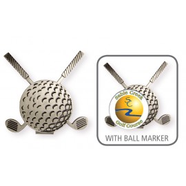Custom Imprinted Vibraprint Cross Club Golf Hat Clip w/ Ball Marker