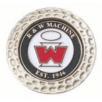 Dimpled Golf Coin w/ 1" Ball Marker with Logo