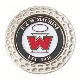 Dimpled Golf Coin w/ 1" Ball Marker with Logo  Dimpled Golf Coin w/ 1" Ball Marker with Logo