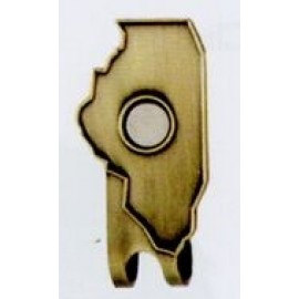 Custom Imprinted Stock Illinois Hat Clip  Custom Imprinted Stock Illinois Hat Clip