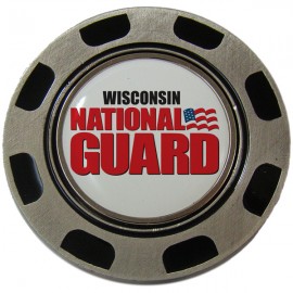 Custom Branded Metal Poker Chip with Removable Ball Marker  Custom Branded Metal Poker Chip with Removable Ball Marker