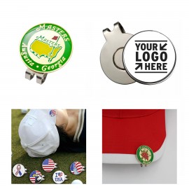Golf Hat Clip w/ Magnetic Ball Marker with Logo  Golf Hat Clip w/ Magnetic Ball Marker with Logo