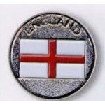 England Flag Stock Ball Markers with Logo