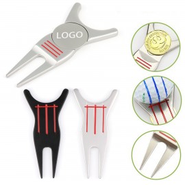 Logo Printed Multi-Functional Golf Divot Tool With Magnetic Marker