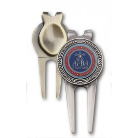 3" Divot Tool w/ 1" Ball Marker (Style #2) with Logo