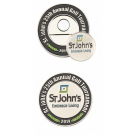 Custom Double Sided Coin w/ Golf Ball Marker with Logo