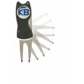 Switch Blade Style Divot Tool w/ 1" Ball Marker with Logo