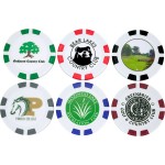 Custom Printed Poker Chip Golf Ball Marker with Logo