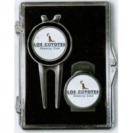 Custom Branded Divot Tool, Hat Clip and Ball Markers