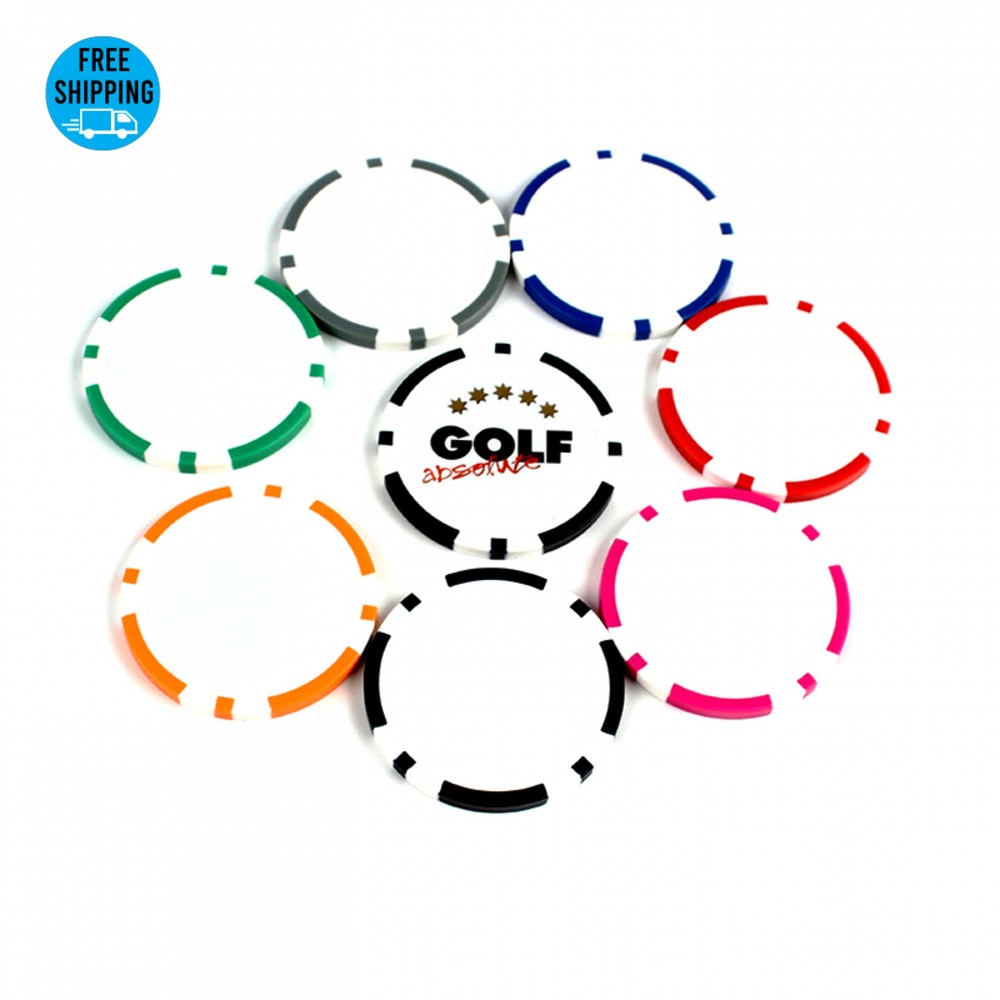 Poker Chip Golf Ball Markers with Logo