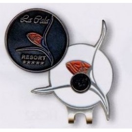 Custom Branded Custom Shape Slider Hat Clip w/ Ball Marker /2"  Custom Branded Custom Shape Slider Hat Clip w/ Ball Marker /2"