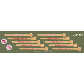 Custom Branded Golf Combo Pack - 10 Tees / 2 Ball Marker (3 1/4" Tees)  Custom Branded Golf Combo Pack - 10 Tees / 2 Ball Marker (3 1/4" Tees)