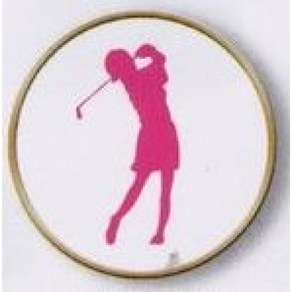 Custom Branded Female Golfer Stock Ball Markers