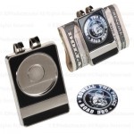 Custom Branded Money Clip w/ Offset Print Ball Markers (Gold)